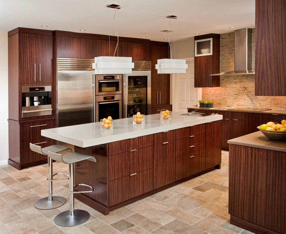 Superior Woodcraft | Rosewood Contemporary Kitchen Custom-Made by ...